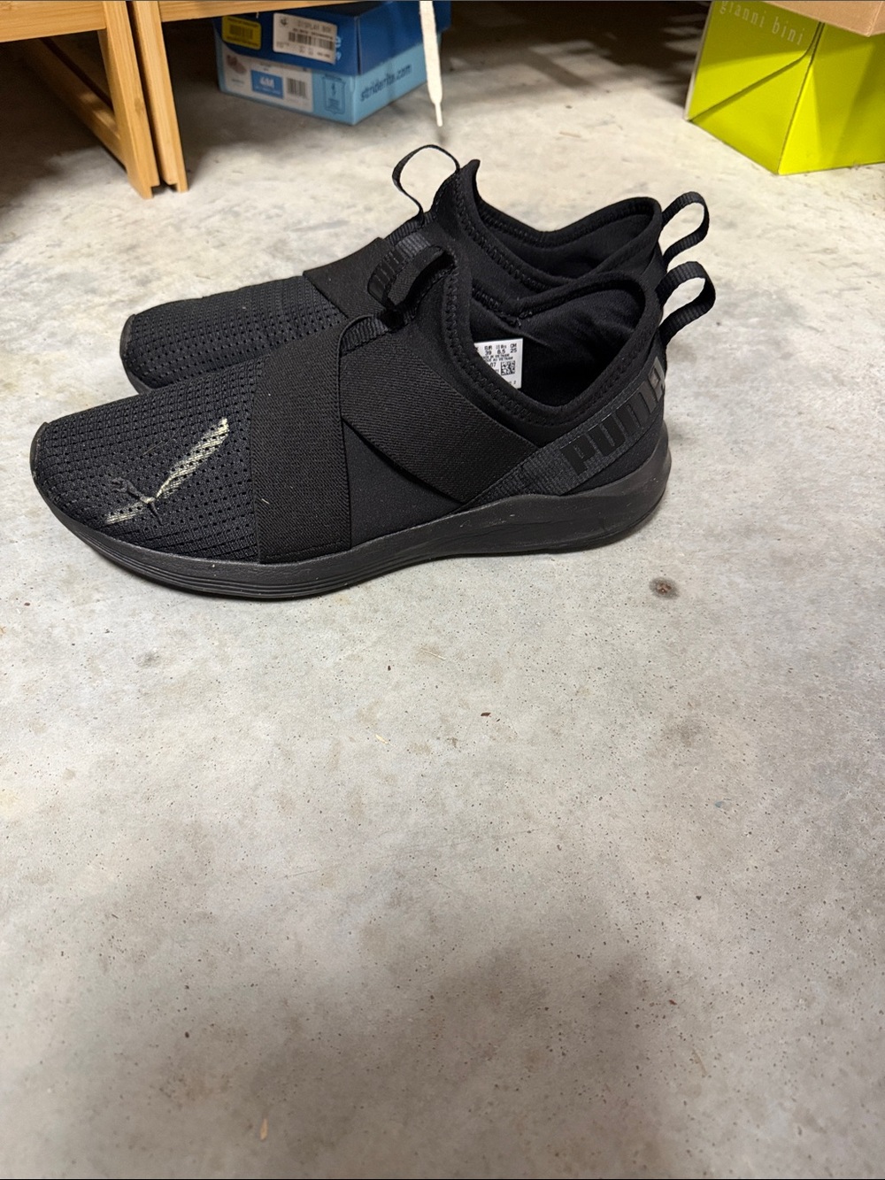 Puma Men’s Black Slip-On Knit Sneakers